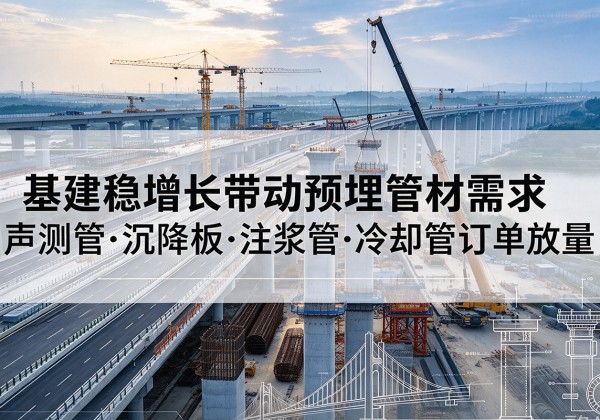 丰台区基建稳增长带动预埋监测管材需求，声测管、沉降板、注浆管订单持续放量